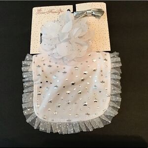 High Fashion Baby bib, head band and bow tie set